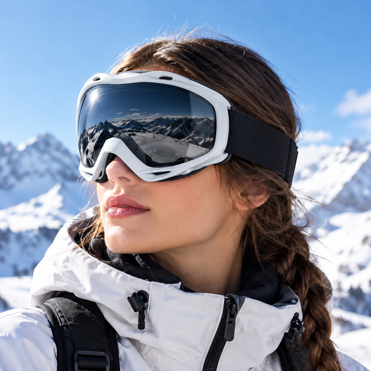 Ski Goggles Black and White