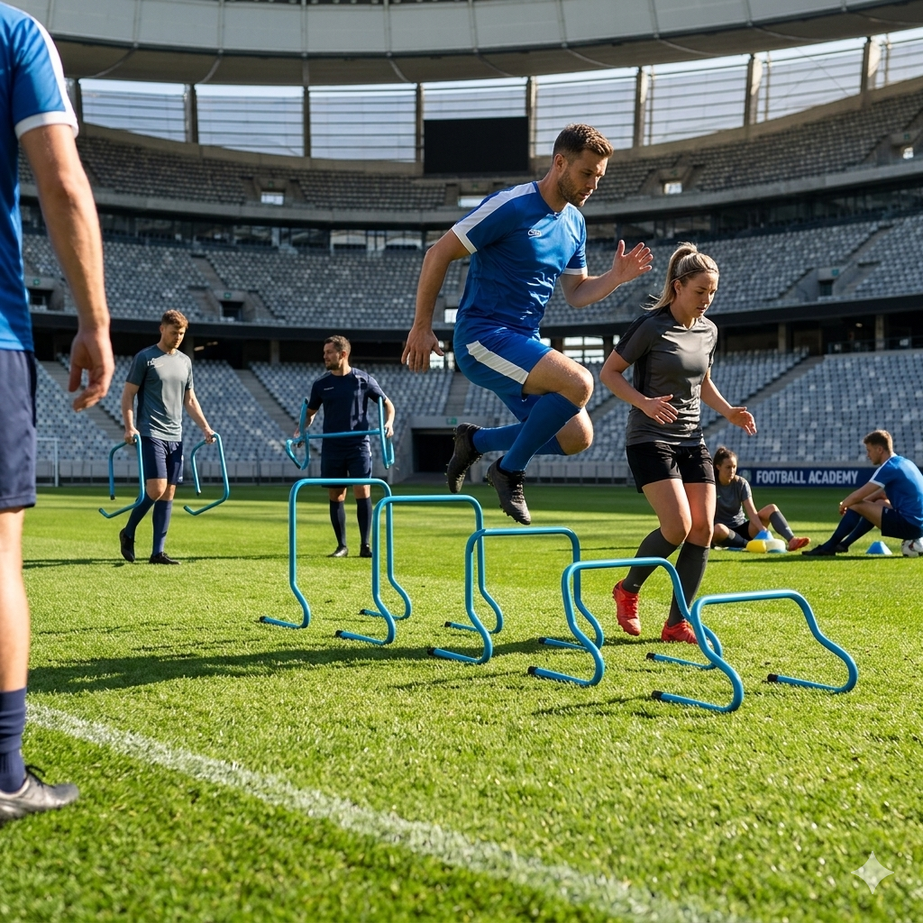 Hurdles Set Of 5 Training Blue