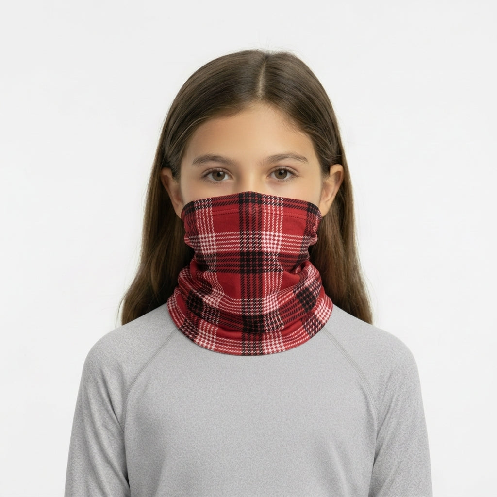 Functional Headgear - Coton Lycra Carreau Red