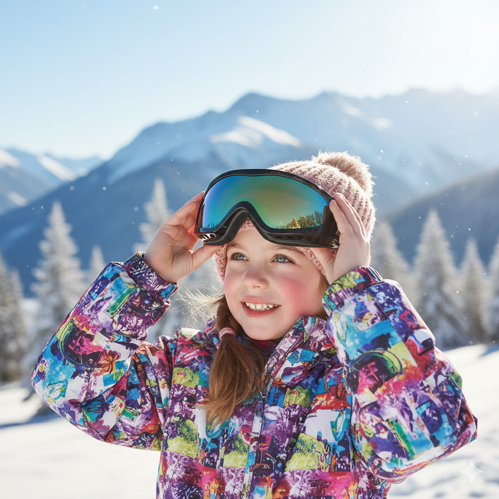 Snow goggles Black/Multicolor Mirror