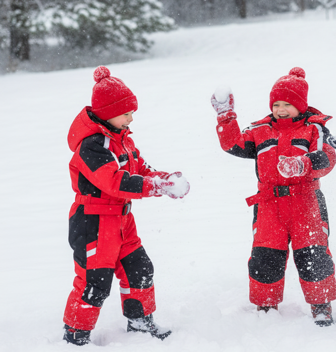 Children Snowsuit Red/Black