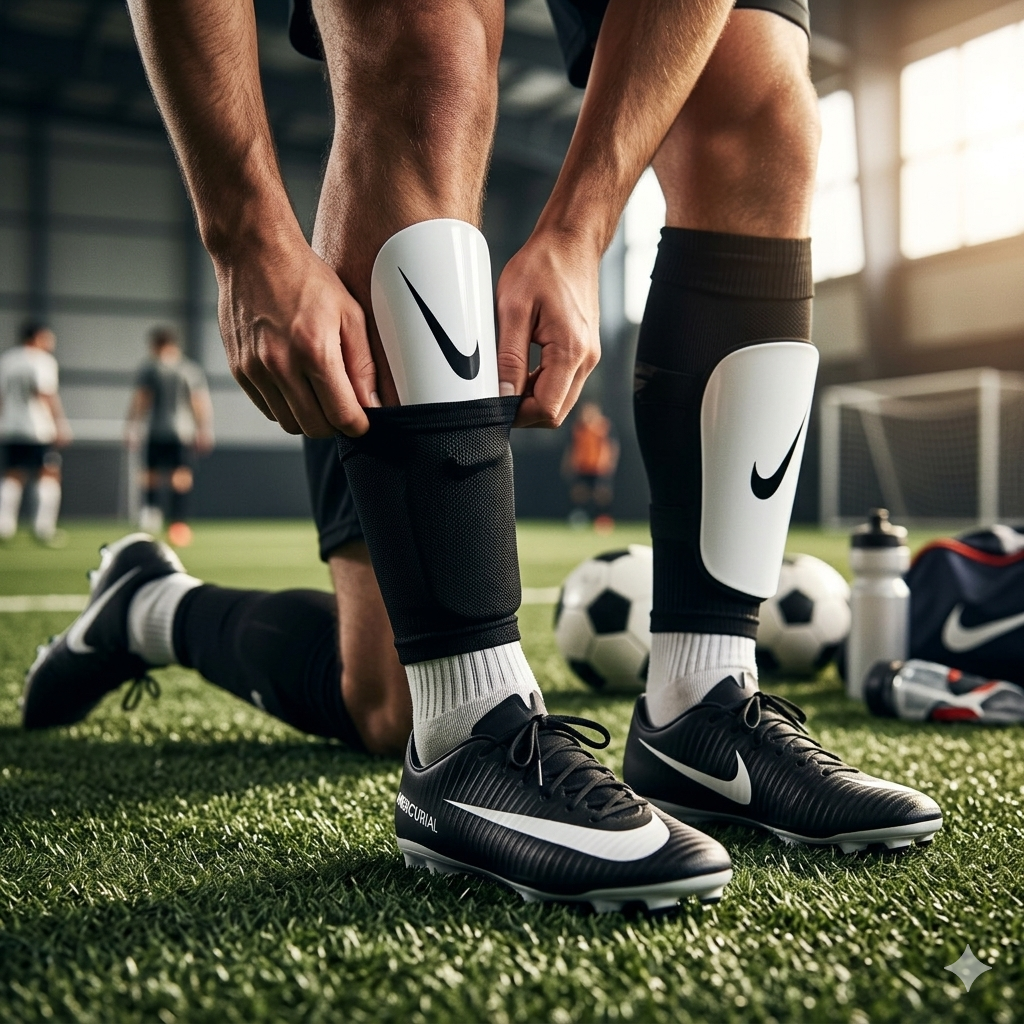 Football Shin Guards Nike White