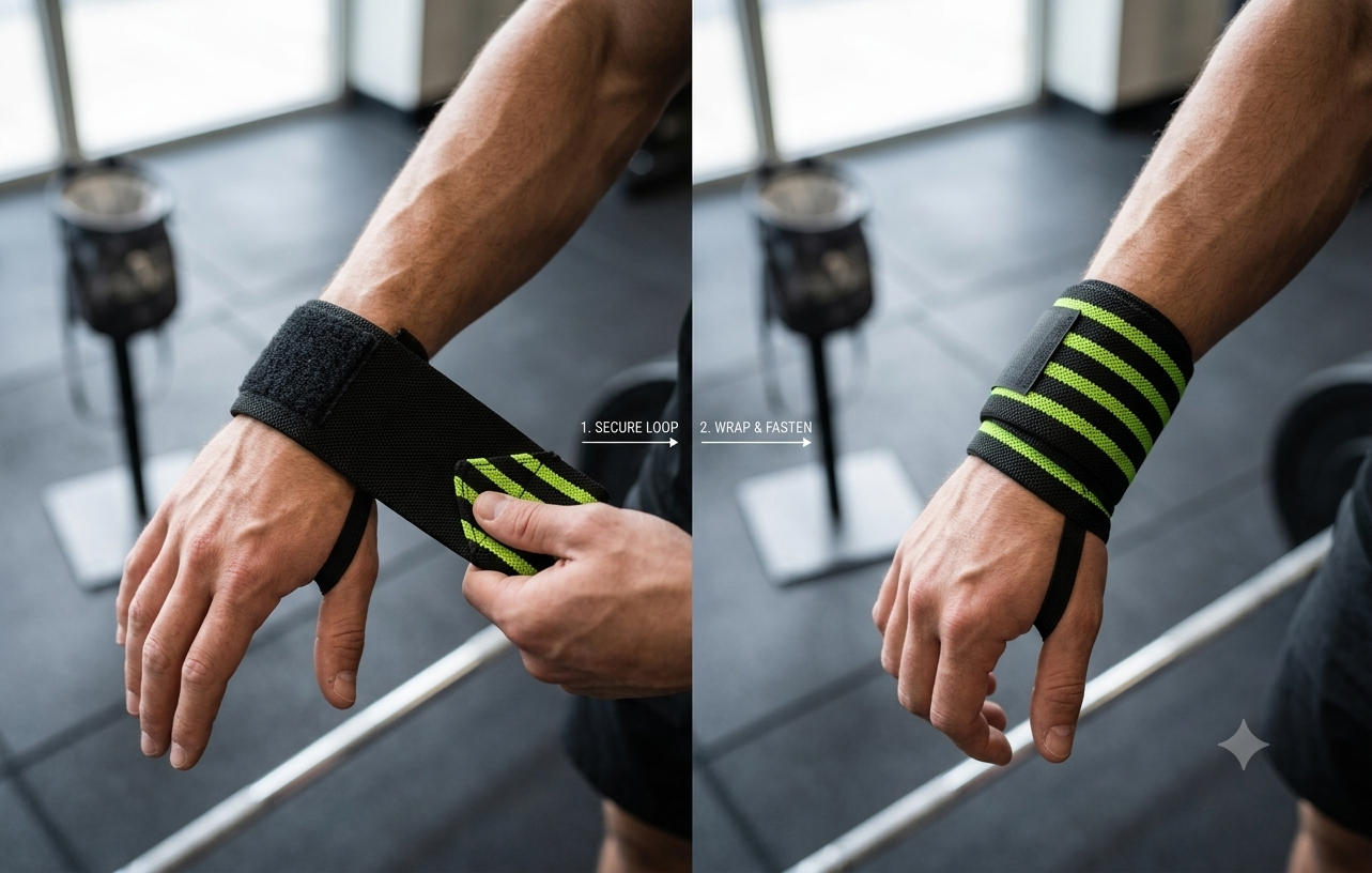 Weightlifting Wrist Wraps Green