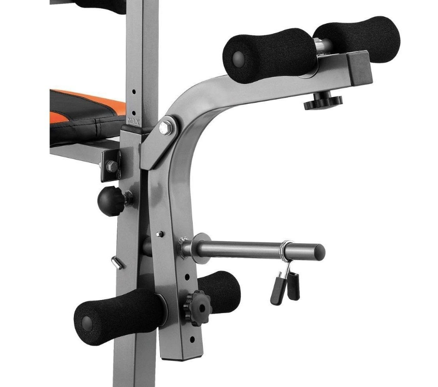 Foldable weight lifting bench with arm curl BW-3210ABR color Black /Red