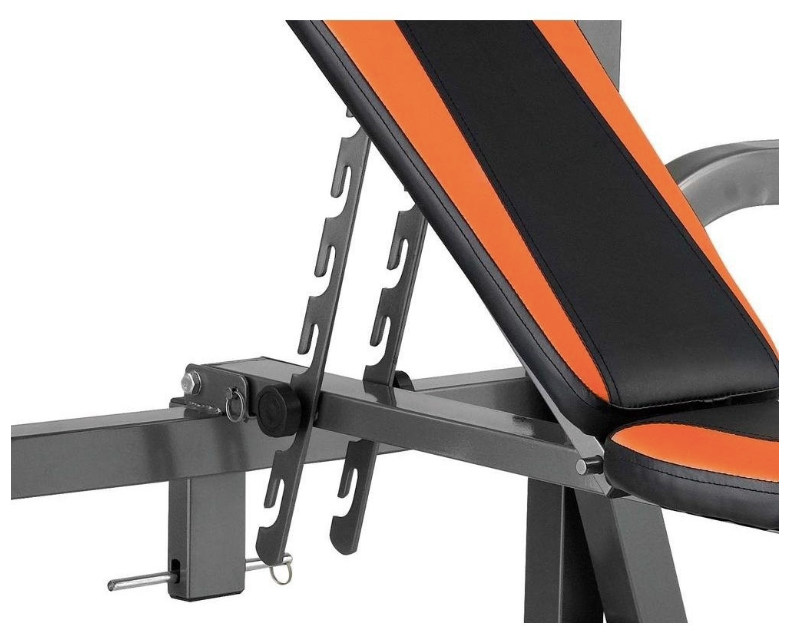 Foldable weight lifting bench with arm curl BW-3210ABR color Black /Red