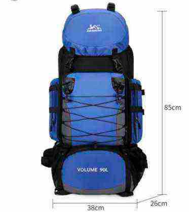 Hiking Backpack Blue/Black 90L