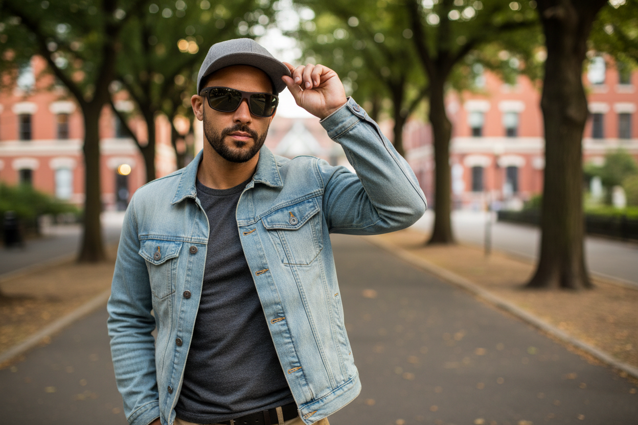 Adult wearing sunglasses