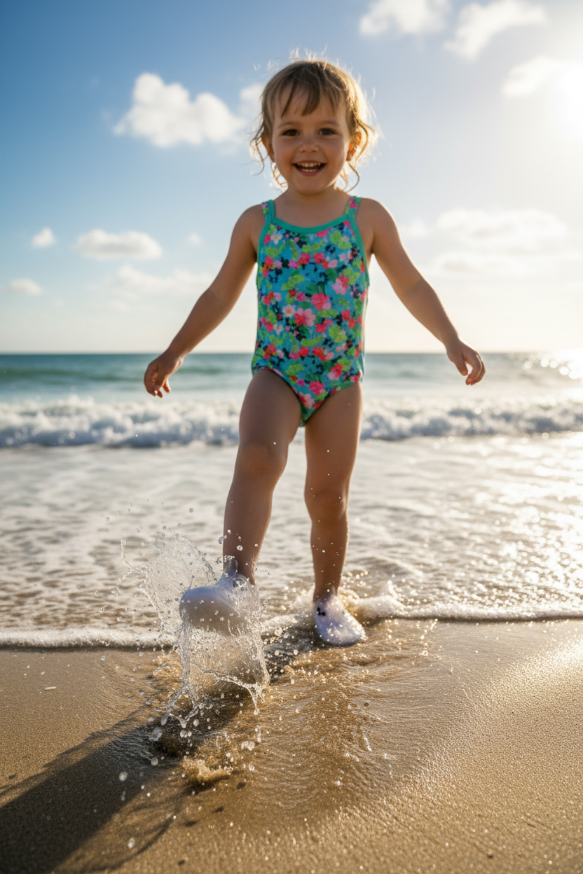 Arena Sharm 2 White – Kid at Beach