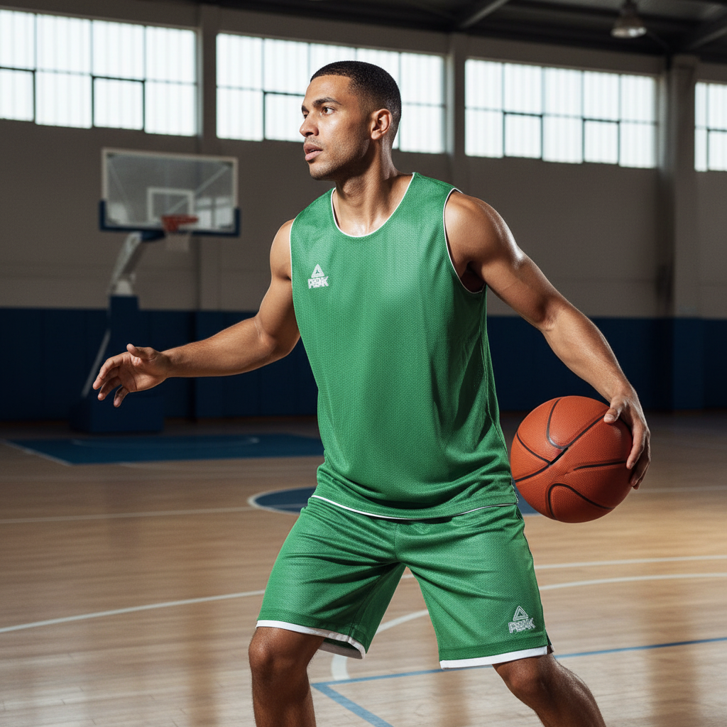 Reversible Basketball Peak Uniform TA16 Green