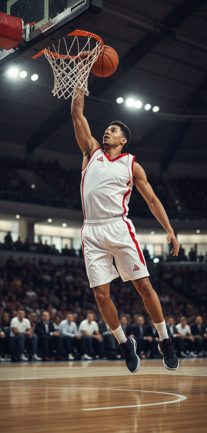 Basketball Uniform Peak F771102 White/Red