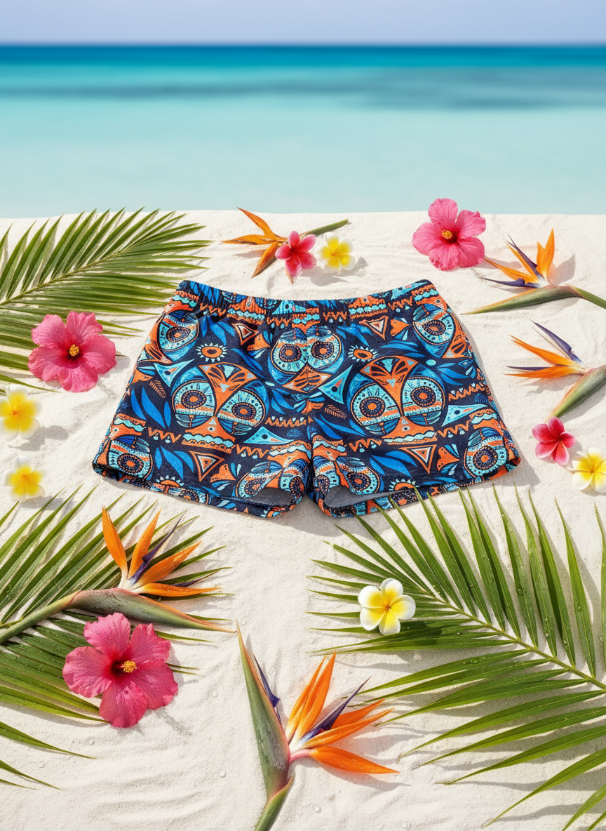 Boys swim short AFR Blue Orange