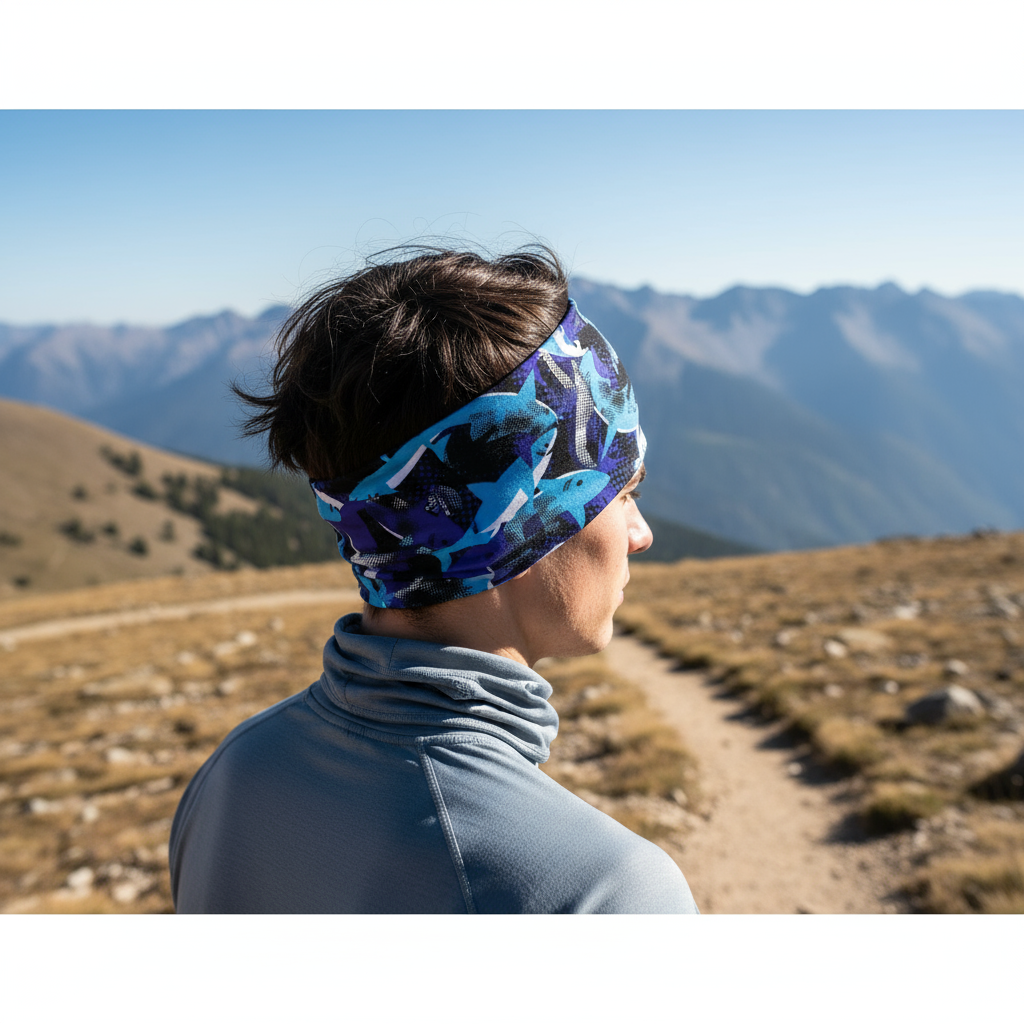 Functional Headgear - Lycra Dolphin Blue