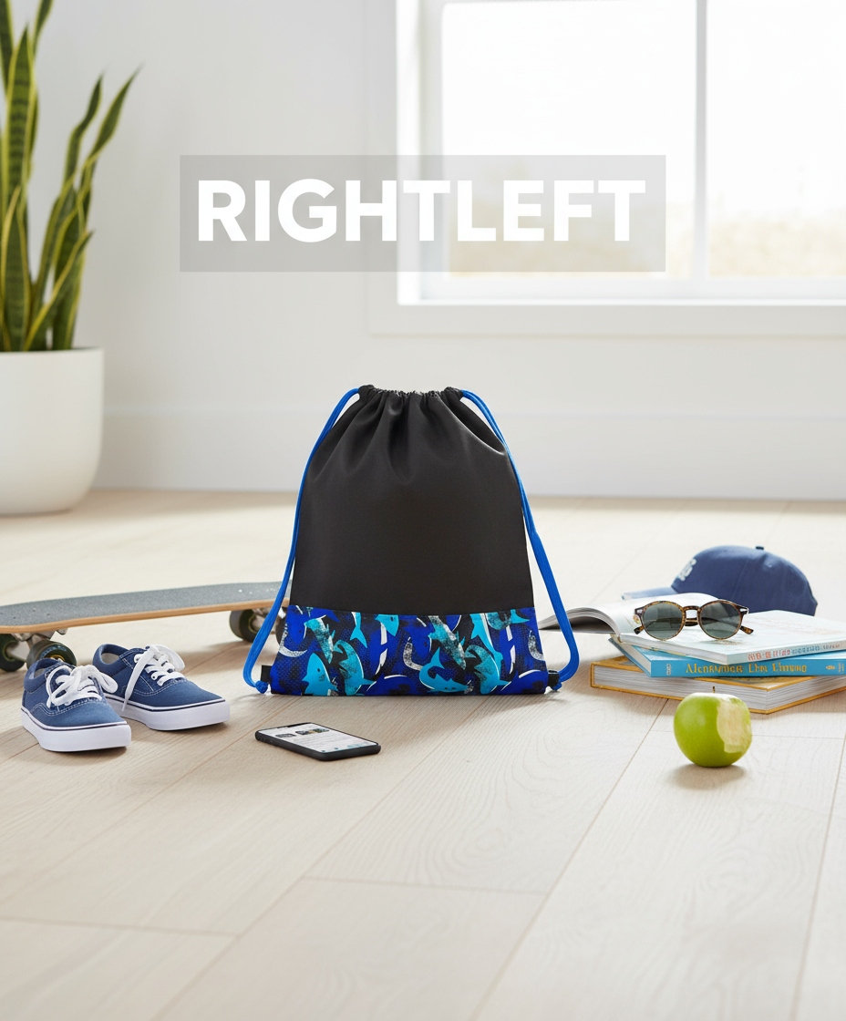 Lace Bag Black/ blue Shark