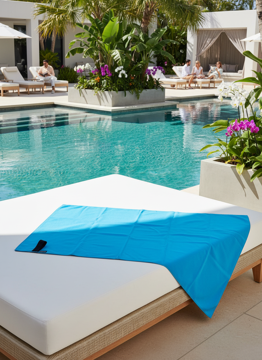Microfiber Towel - Blue Aqua 150/85cm
