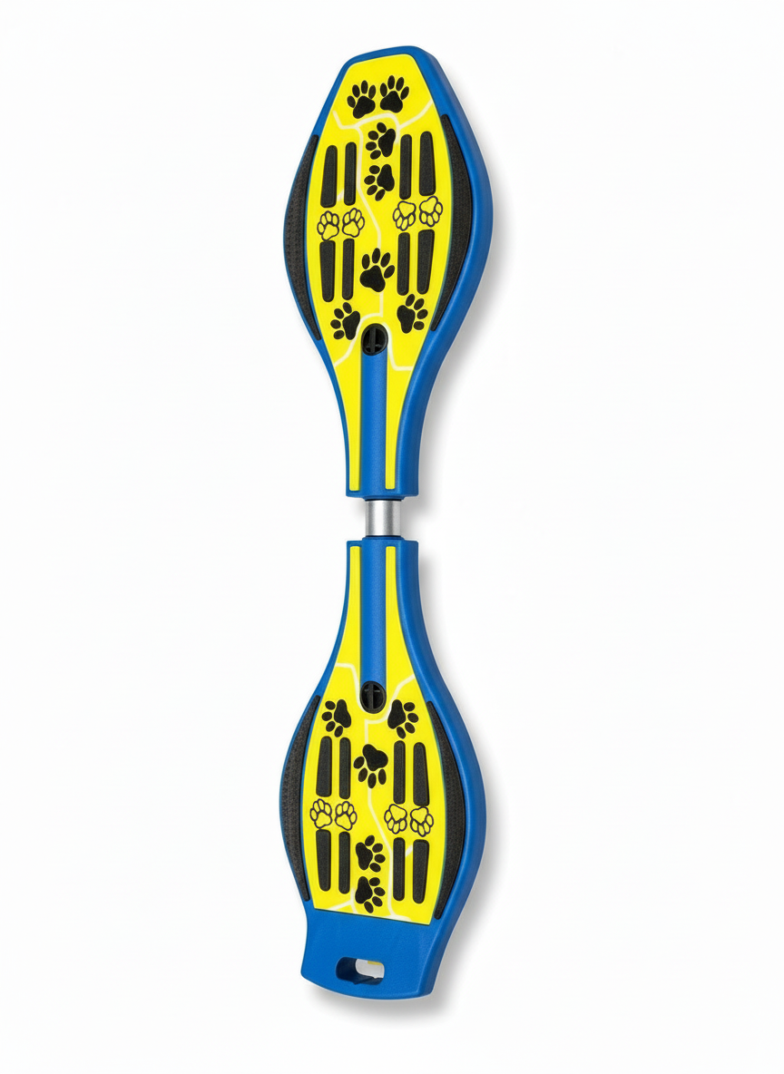 Blue Yellow Snakeboard Top View
