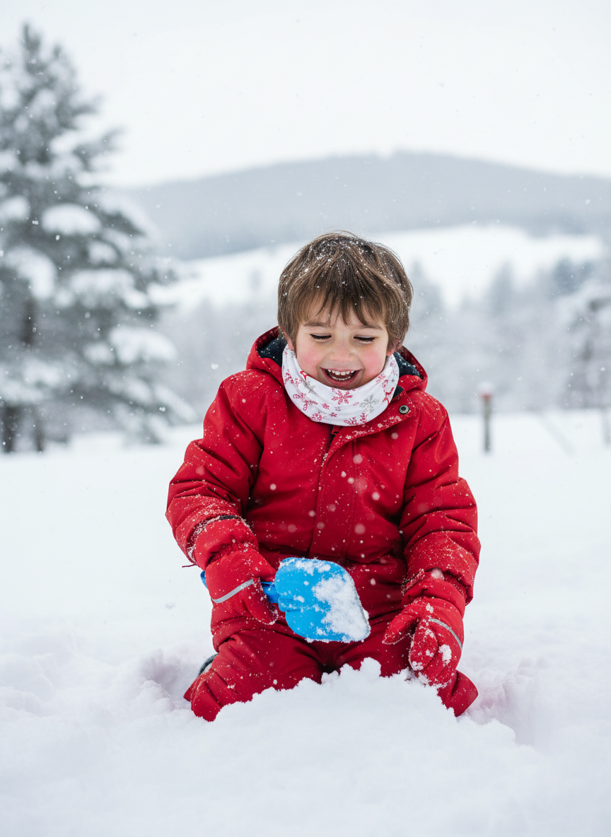 Functional Headgear - Fleece Snowflake White