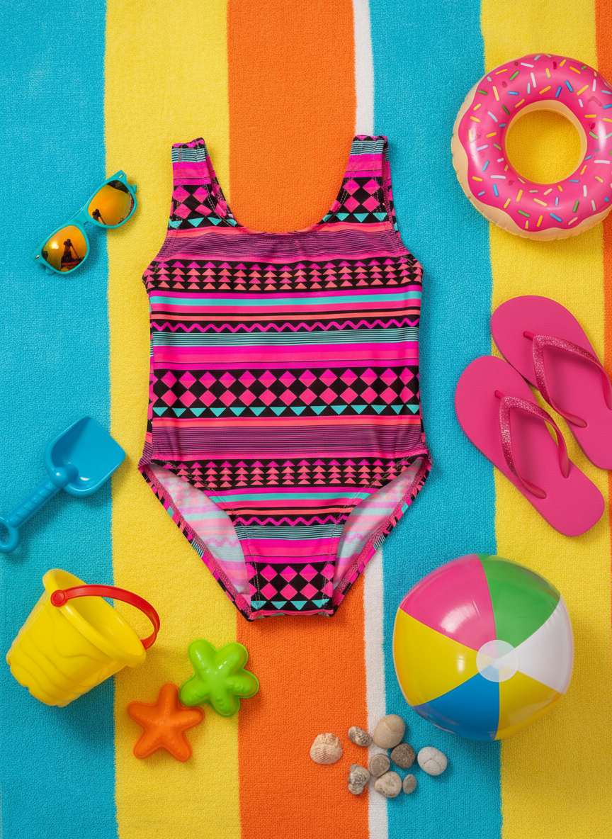 Swimsuit (Maillot) One-Piece - Mandala Purple