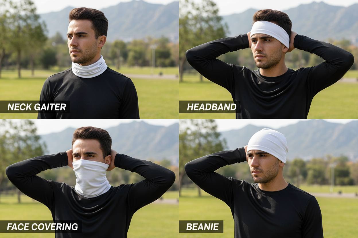 Four ways to wear headgear