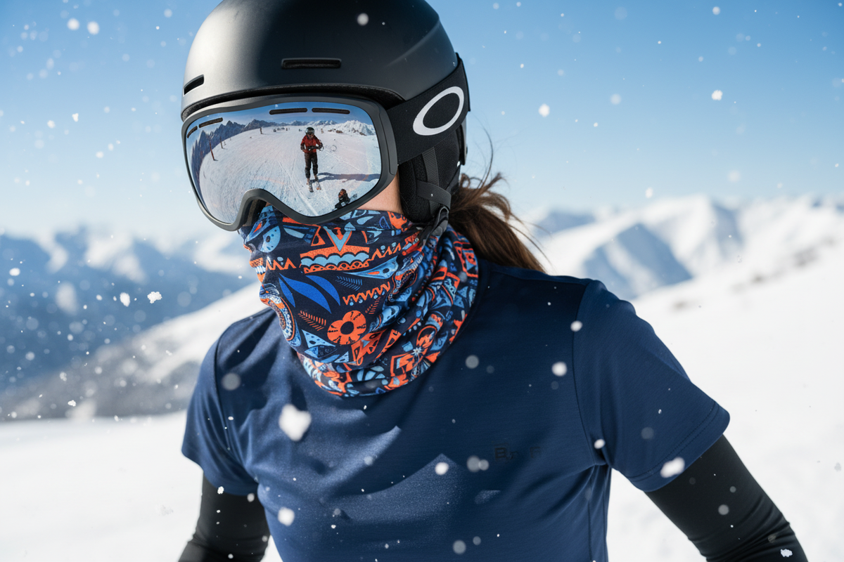 Functional Headgear worn while skiing