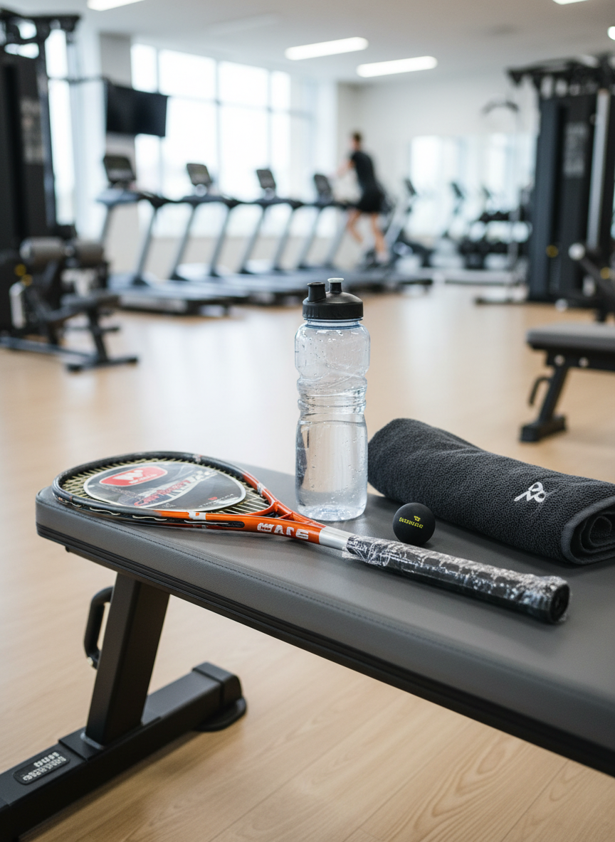 Gym bench lifestyle shot