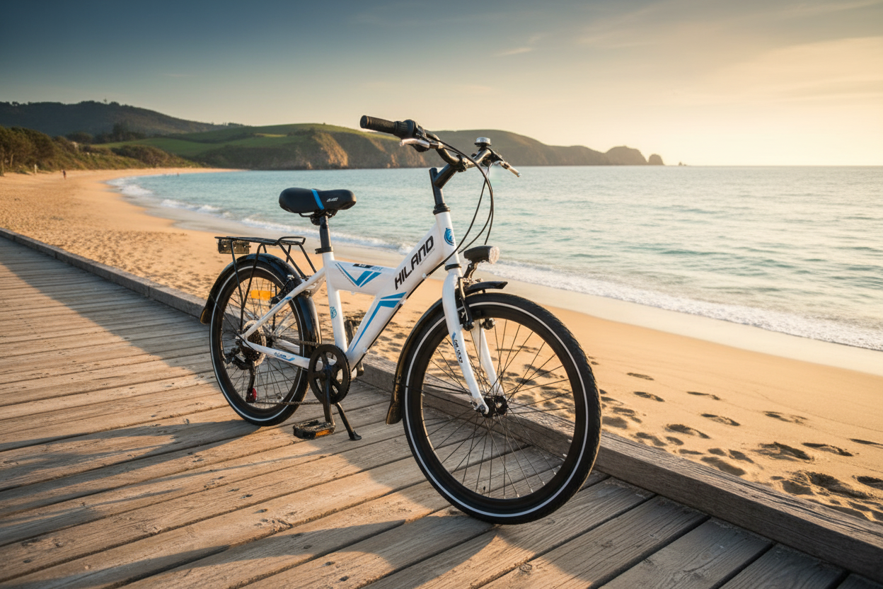 Hiland bicycle at waterfront