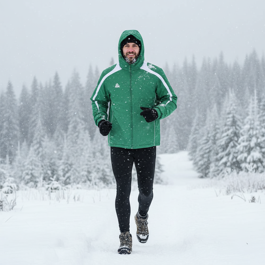 Peak Padding Jacket Green/White