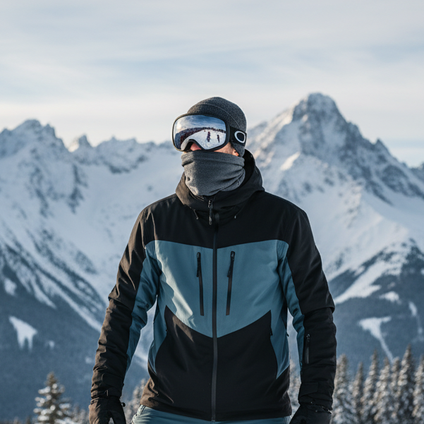 Man Wearing Grey Fleece Headgear - Lifestyle Photo