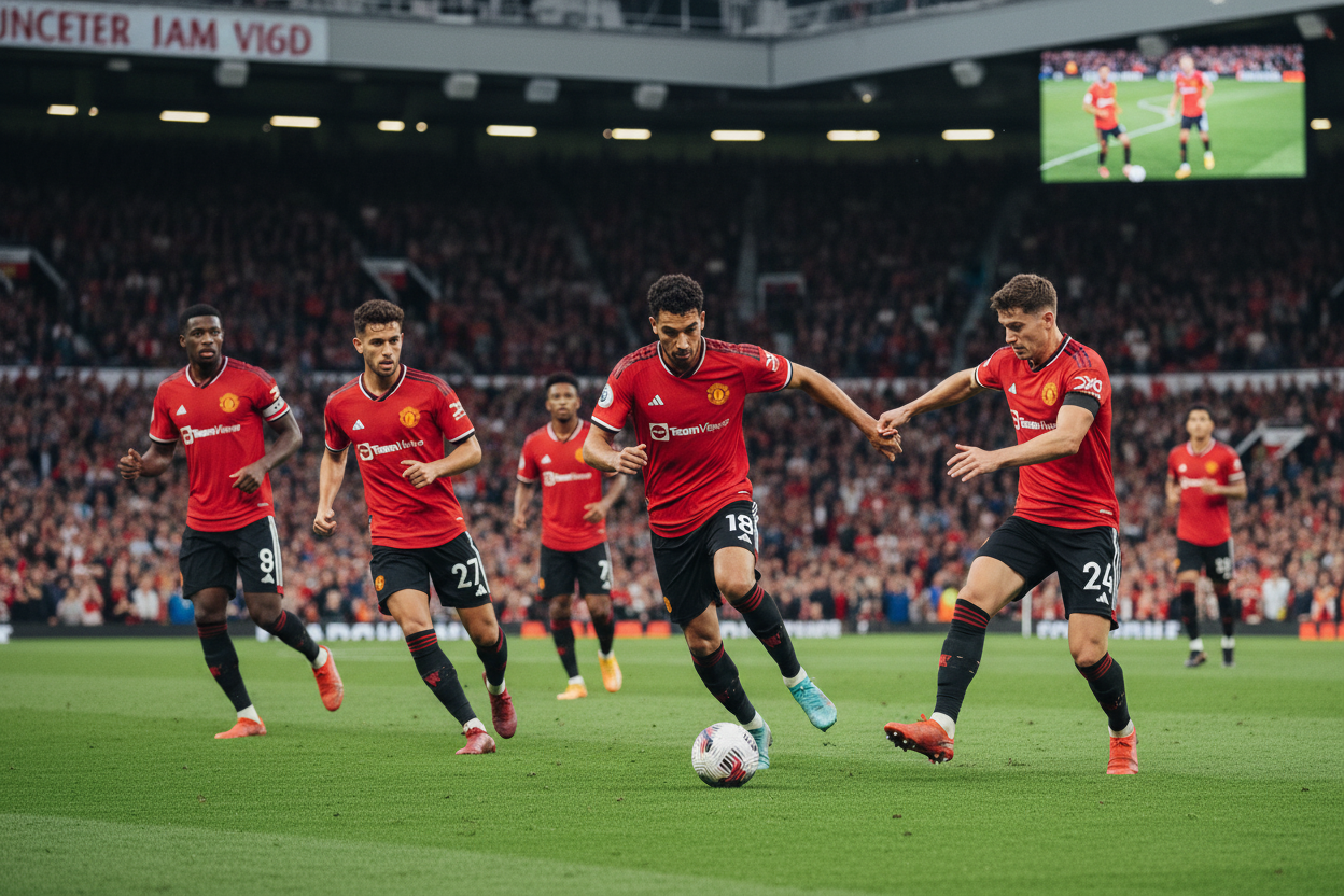 Manchester United Kit – Adult Team Playing Football
