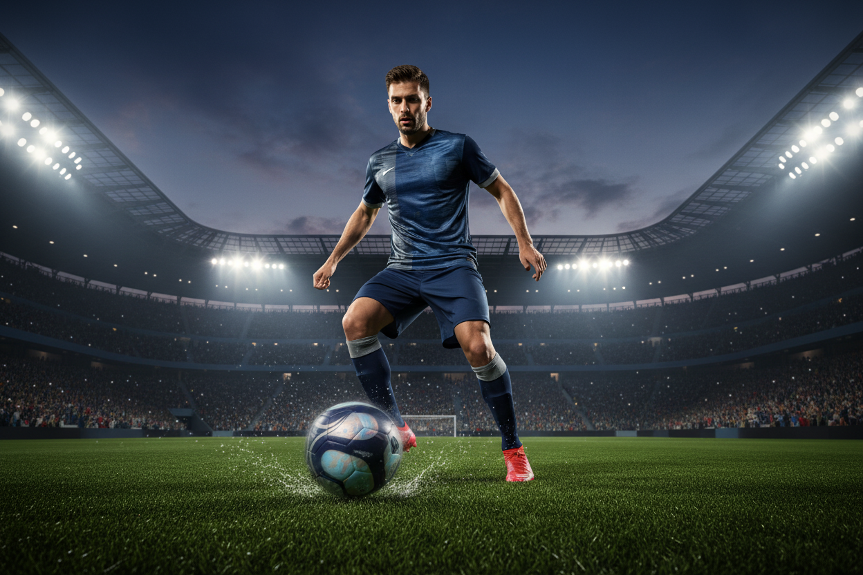 Navy Trionda Club FIFA Ball Lifestyle Action Shot