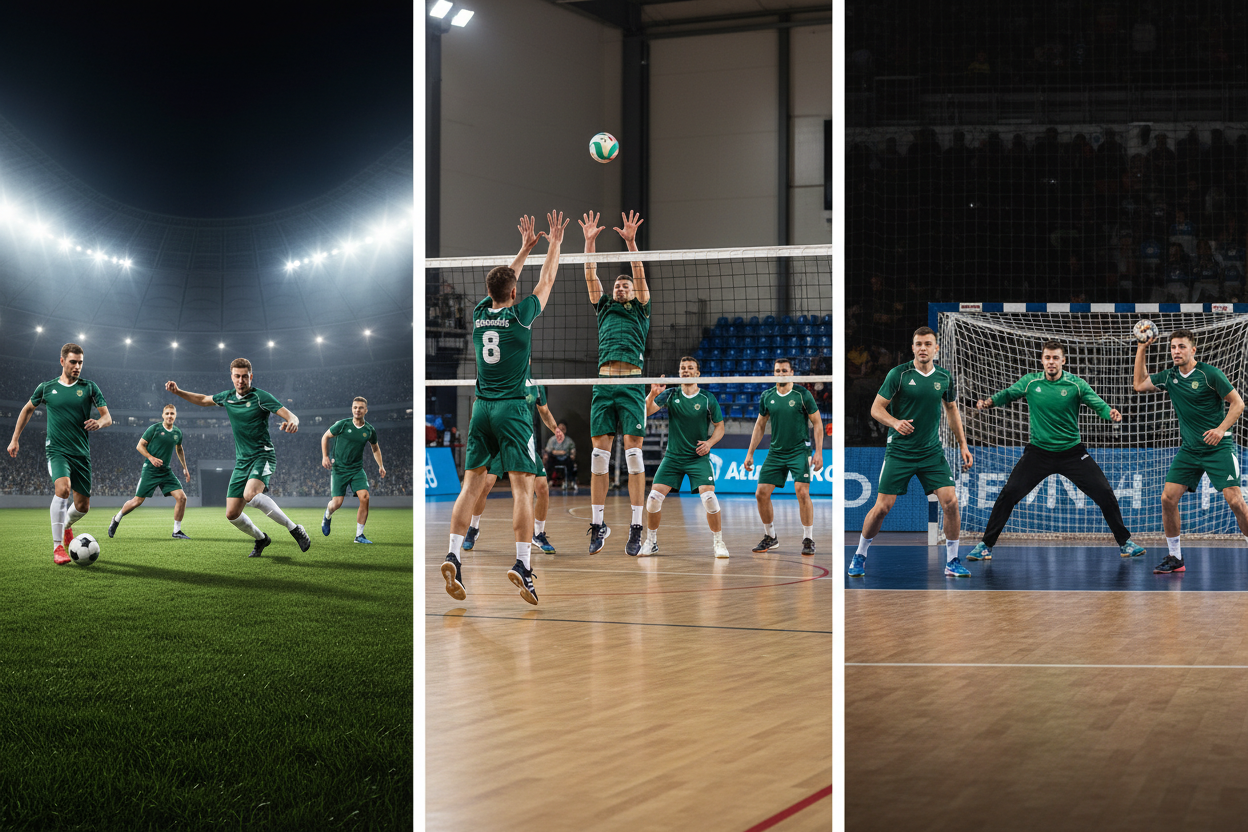 PEAK Dark Green & White – Team of 6 – Football Volleyball Handball