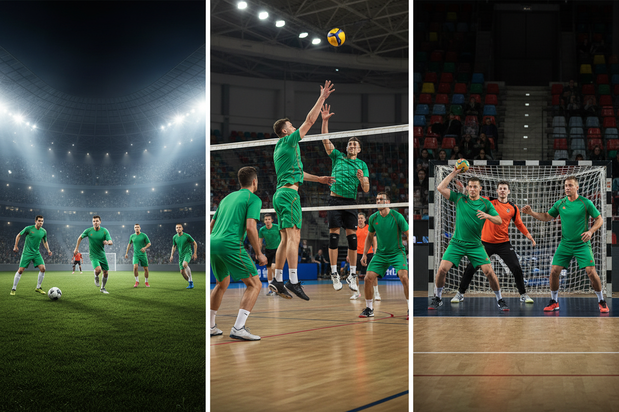 PEAK Green & Red – Team of 6 – Football Volleyball Handball