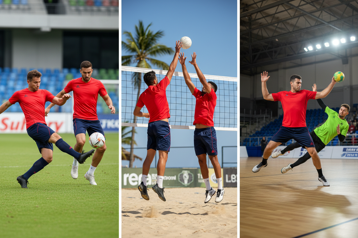 PEAK Red & Navy - 6 Players Football Volleyball Handball