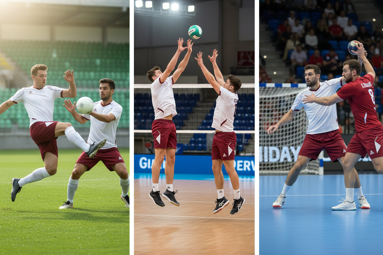 PEAK White & Maroon - 6 Players Football Volleyball Handball