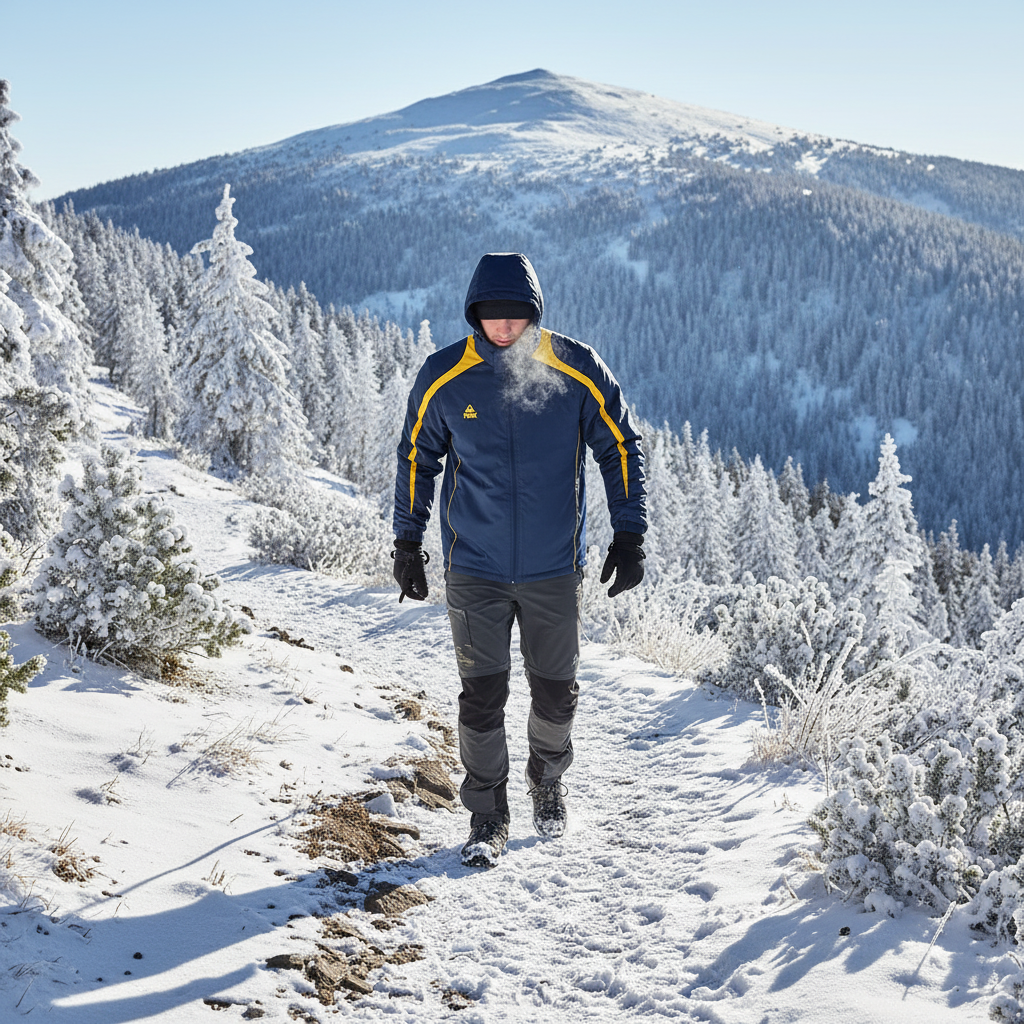 Peak Padding Jacket Navy/Yellow
