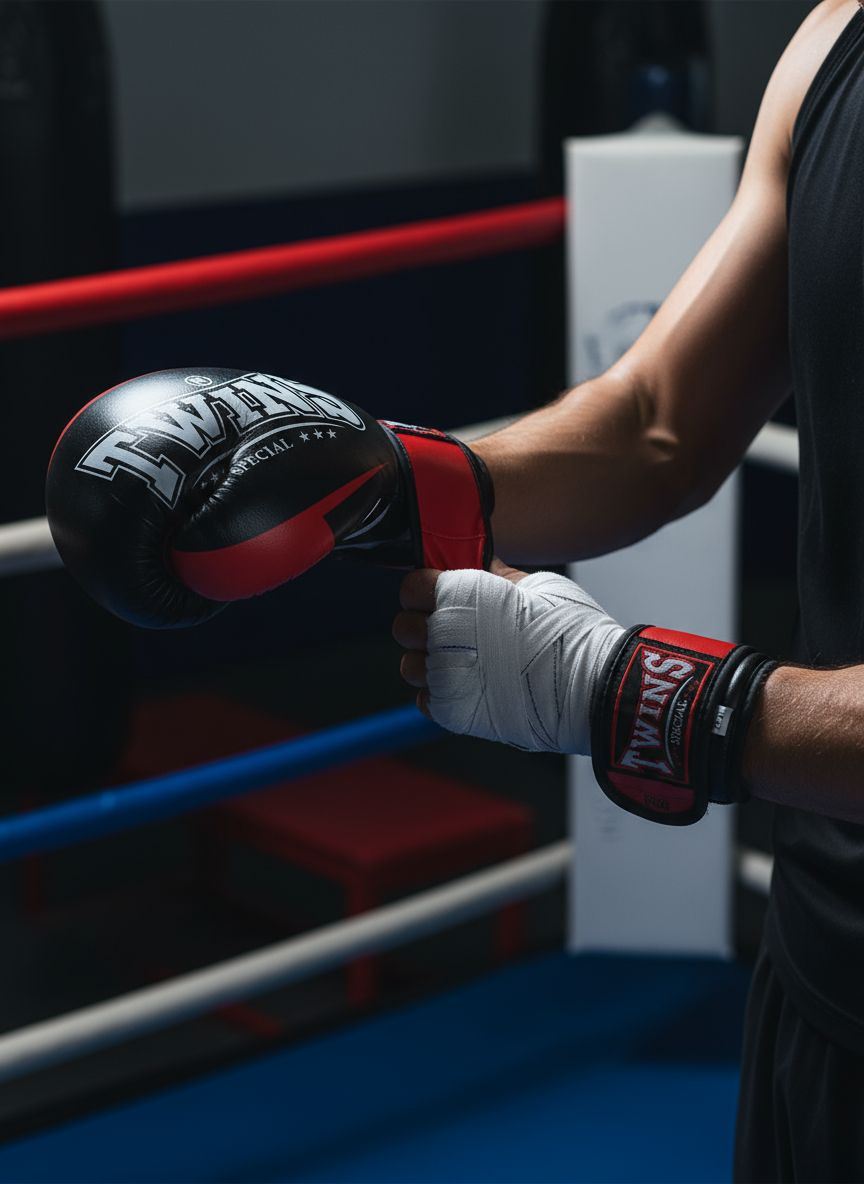 Twins Boxing Gloves color black/red