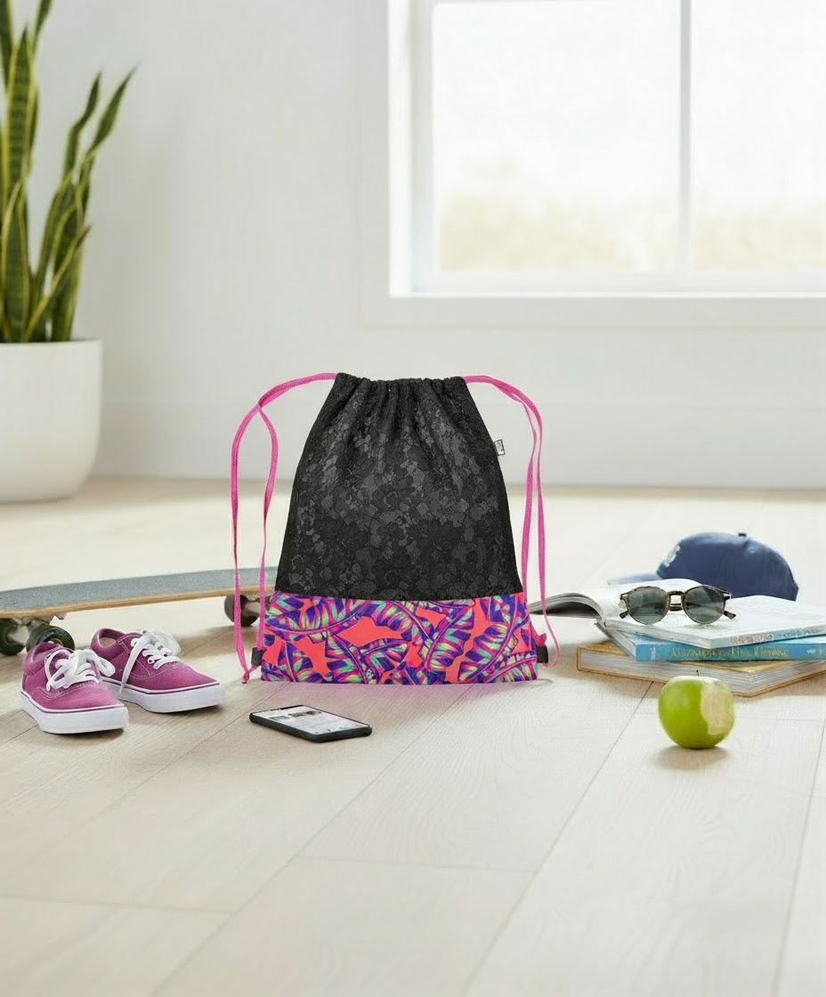 Tropical Leaf Lace Bag Lifestyle Social Media Image