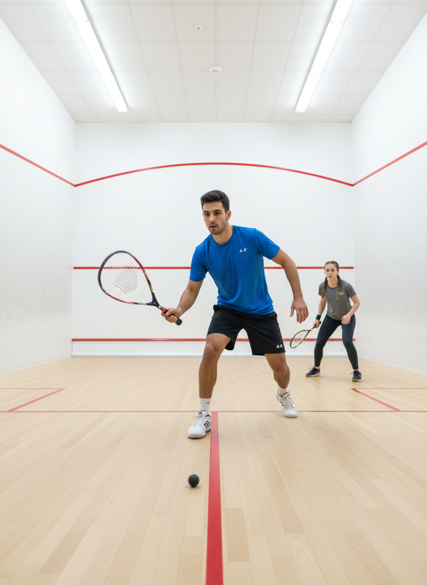 Two players on court