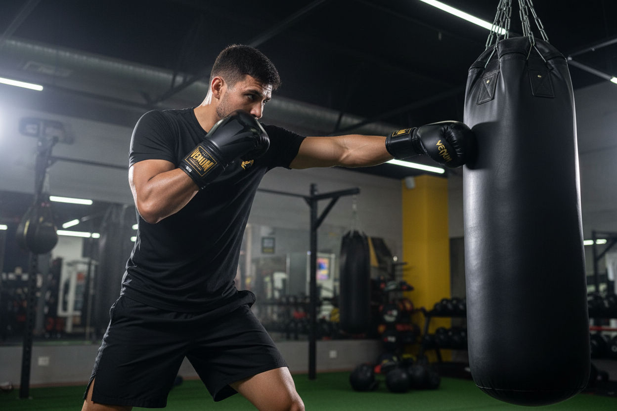 Venum boxing gloves lifestyle shot