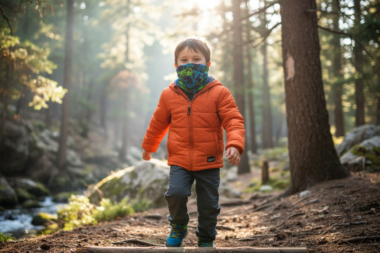 Young Boy Wearing Minecraft Headgear - Lifestyle Photo