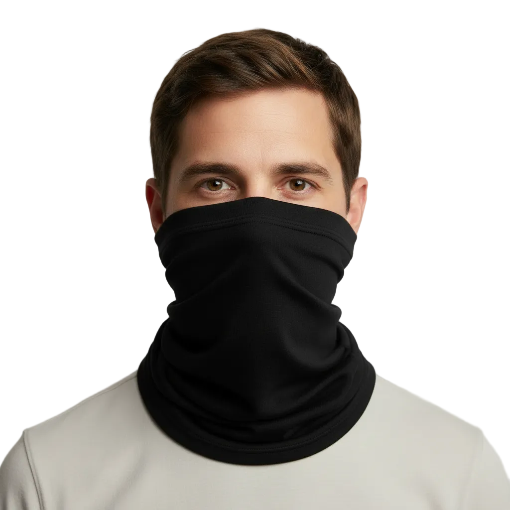 25-year-old man wearing the black headgear