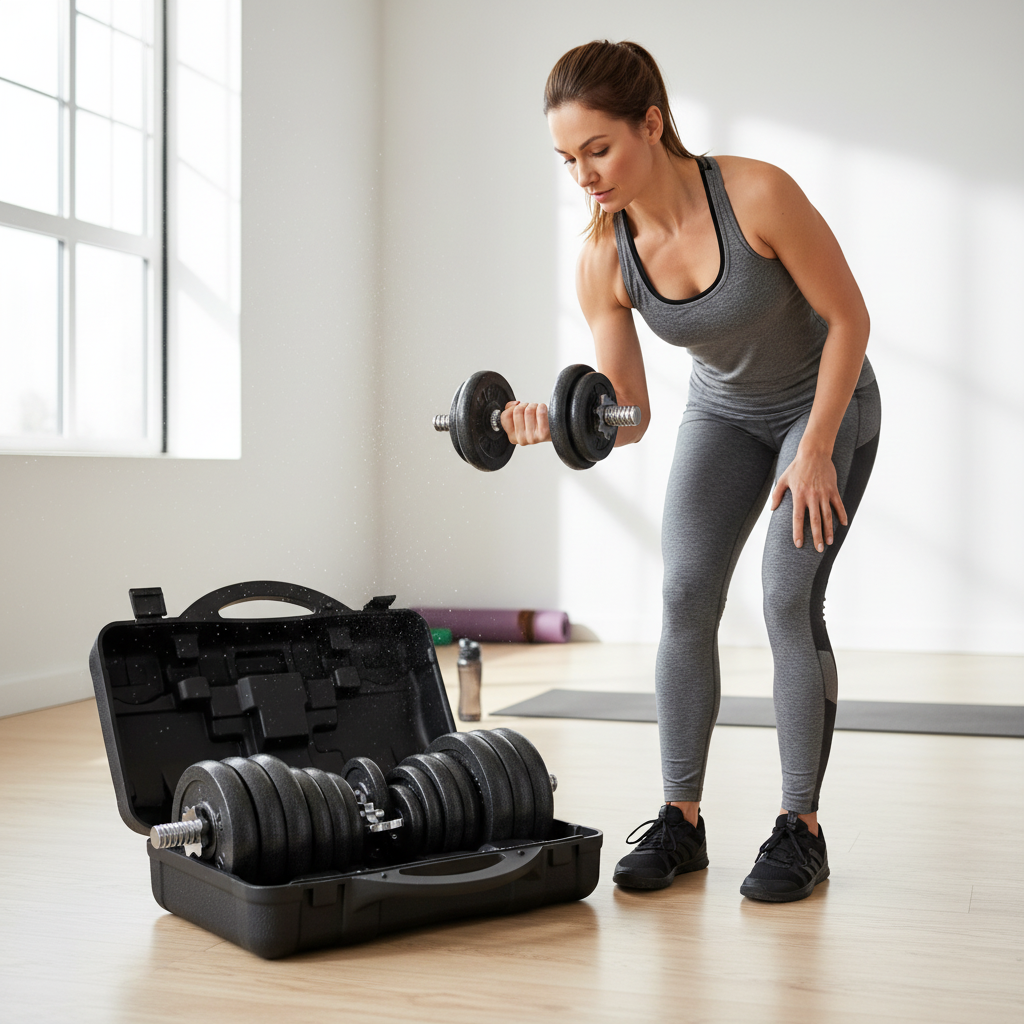 30kg Dumbbell Set Lifestyle