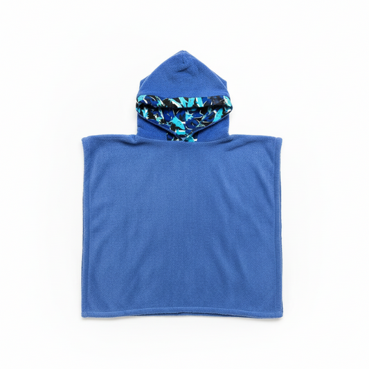 Poncho Towel Blue Shark