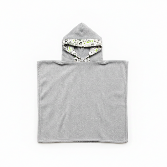 Poncho Towel Grey/Faces Green