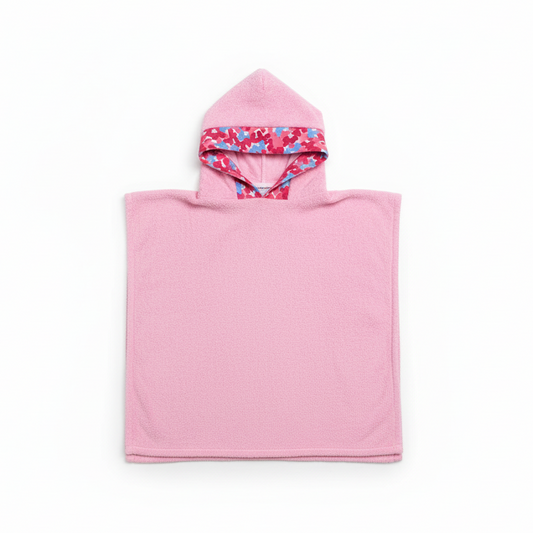 Poncho Towel Pink Butterfly