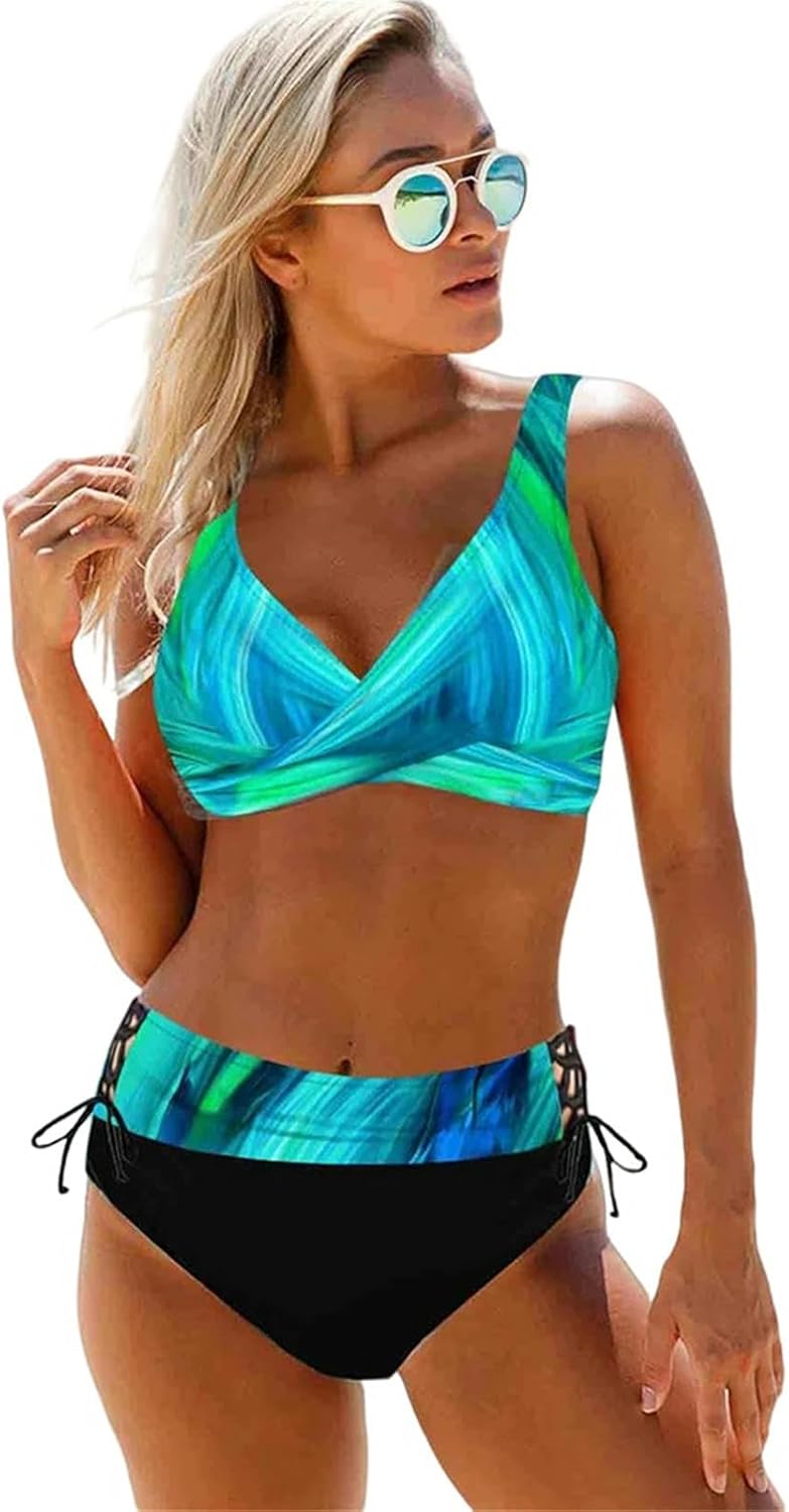 Swimsuit (Maillot) Two-Pieces Blue/Green