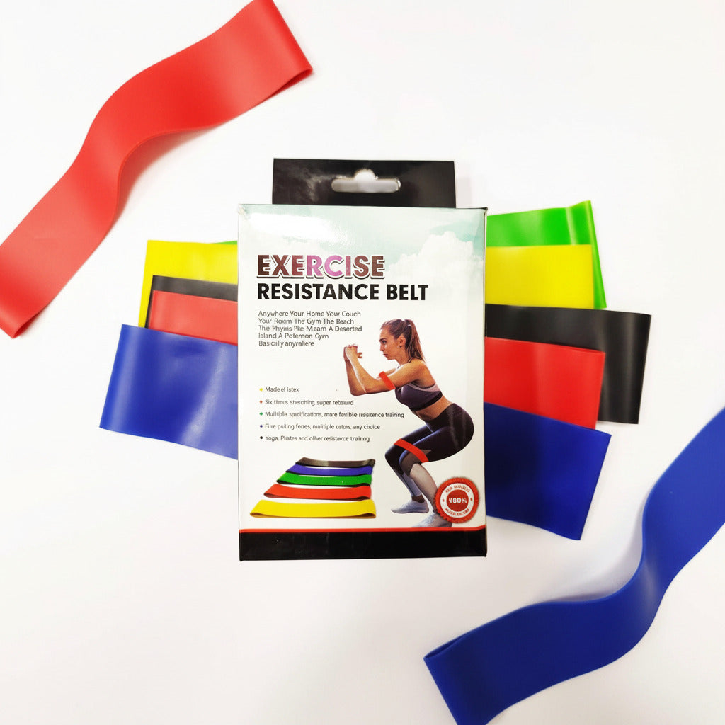 Latex Exercise Resistance Belt LT-005 Set of 5