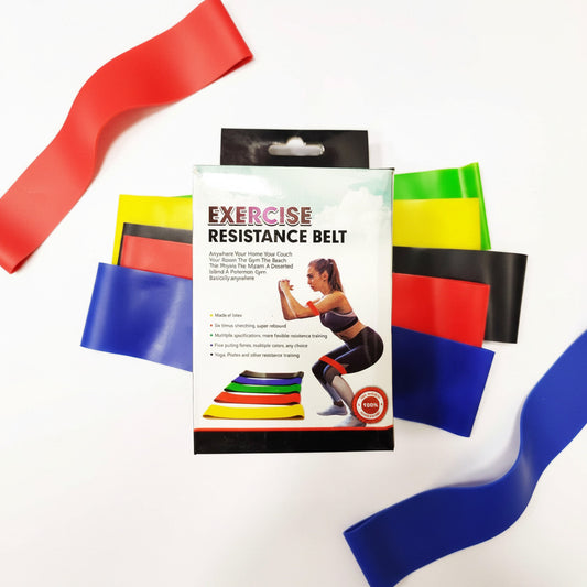 Latex Exercise Resistance Belt LT-005 Set of 5
