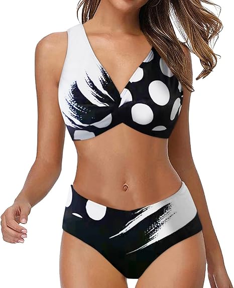 Swimsuit (Maillot) Two-Pieces Black/White