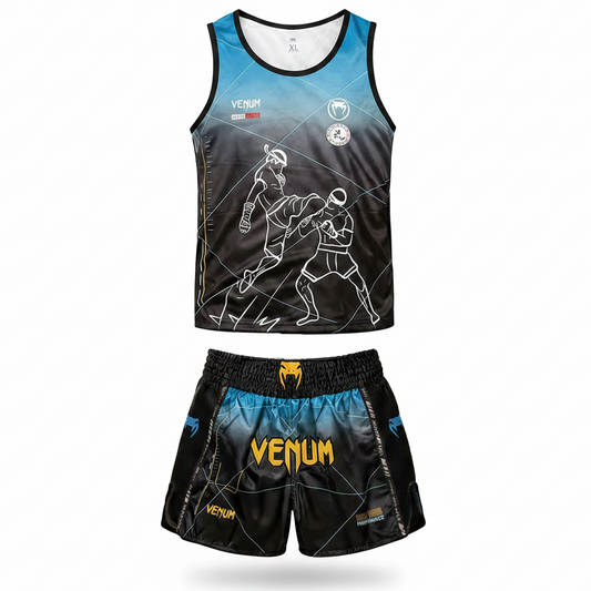 Kickboxing Uniform Set Blue/Black