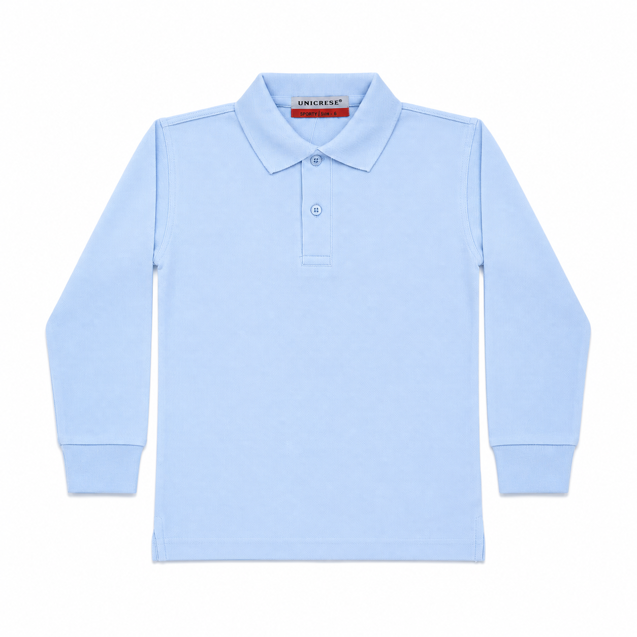 Polo Adult Long-Sleeve Light Blue